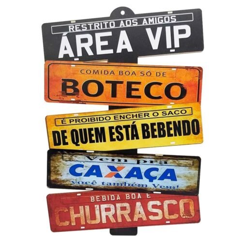 Quadros Placas de Carros Decorativas em Madeira de Parede com Frases